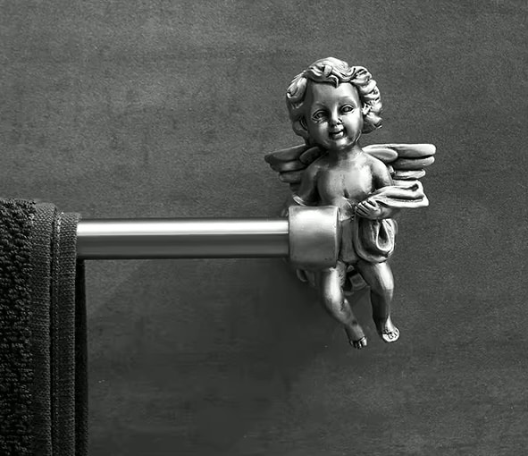 Silver Angel Single Towel Bar  -  Bathroom Accessories