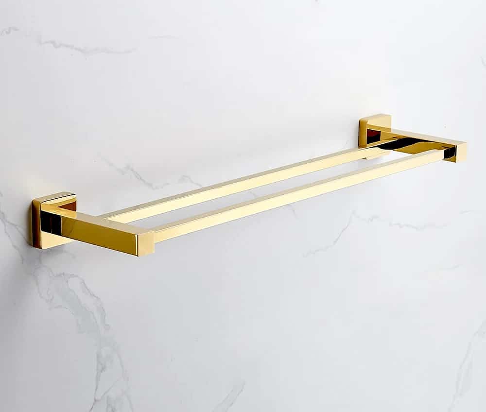 Opulence Royal Double Towel Bar  -  Gold Bathroom Accessories