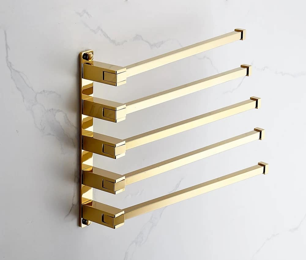 Opulence Royal Five-Towel Bar  -  Gold Bathroom Accessories