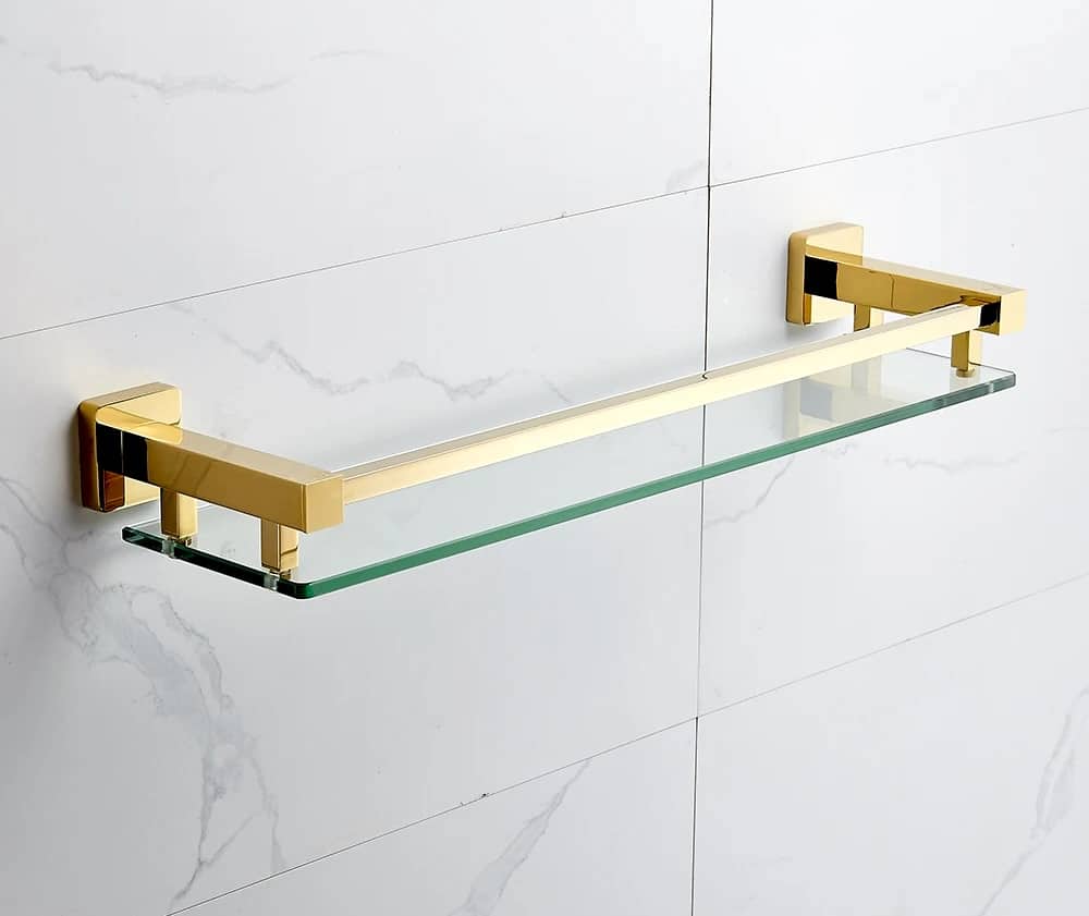 Opulence Royal Glass Shelf  -  Gold Bathroom Accessories