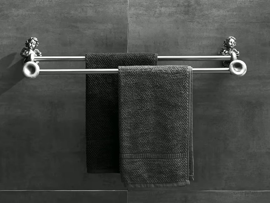 Silver Angel Double Towel Bar  -  Bathroom Accessories