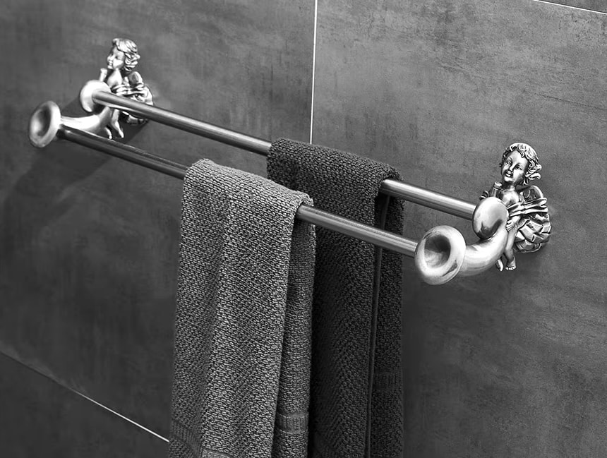 Silver Angel Bathroom Set  -  Bathroom Accessories