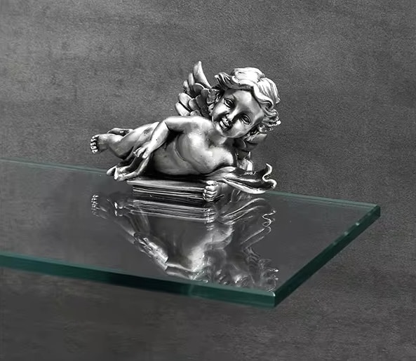 Silver Angel Glass Shelf  -  Bathroom Accessories