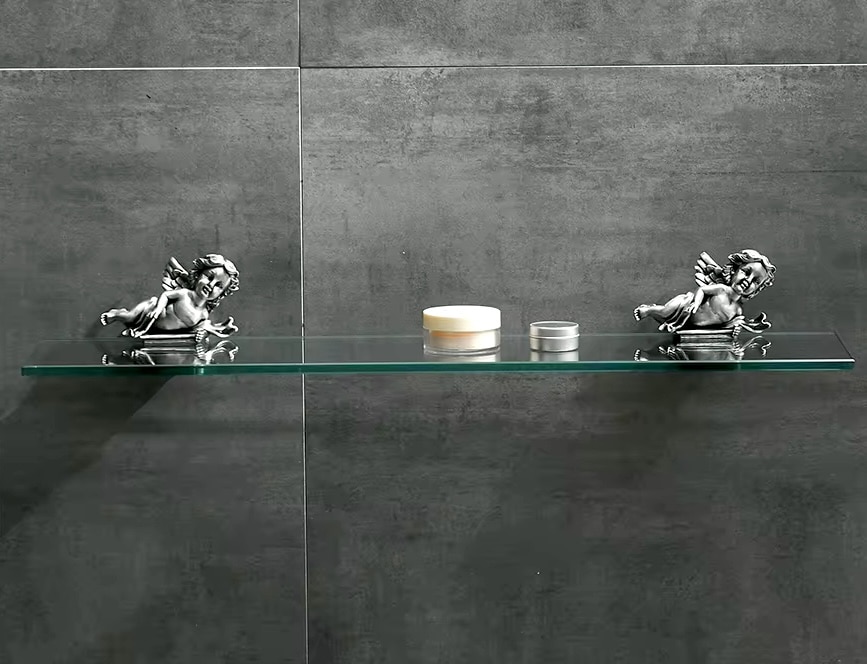 Silver Angel Glass Shelf  -  Bathroom Accessories