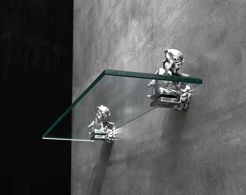 Silver Angel Glass Shelf  -  Bathroom Accessories