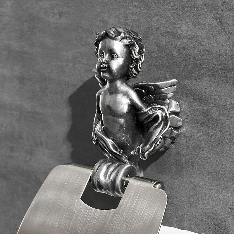 Silver Angel Toilet Paper Holder  -  Bathroom Accessories