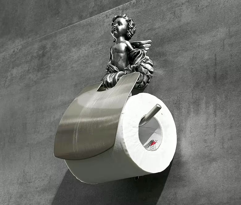 Silver Angel Bathroom Set  -  Bathroom Accessories