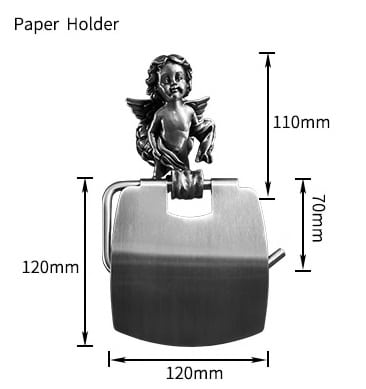Silver Angel Toilet Paper Holder  -  Bathroom Accessories