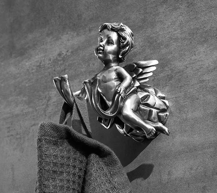 Silver Angel Robe Hook  -  Bathroom Accessories