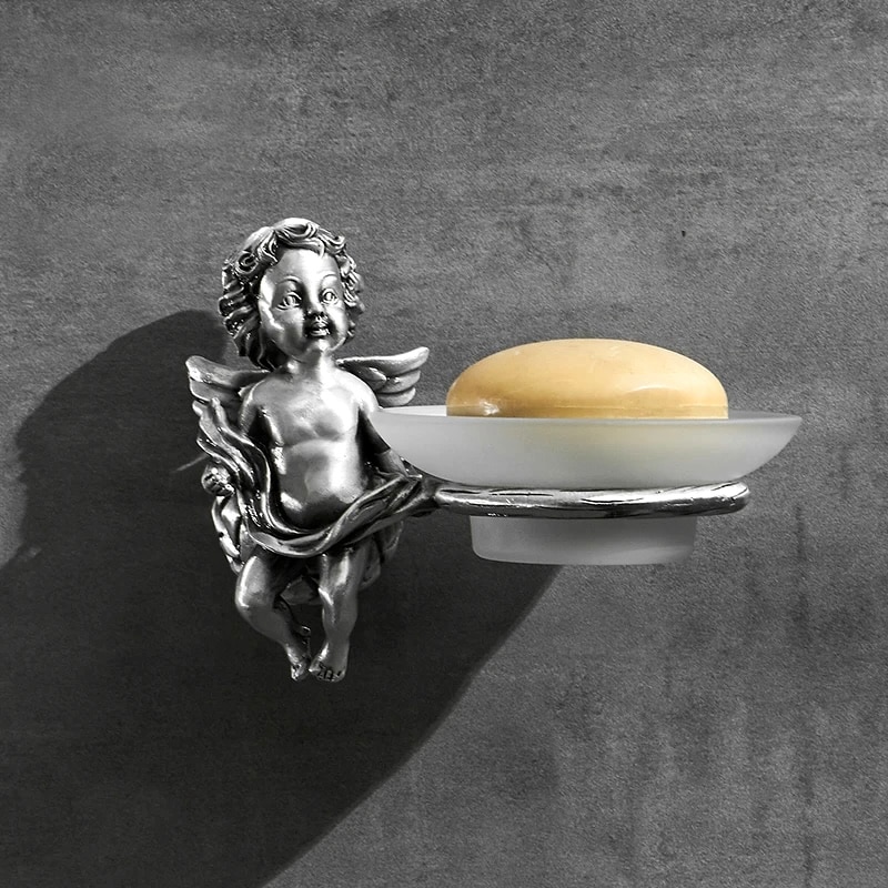 Silver Angel Soap Dish  -  Bathroom Accessories
