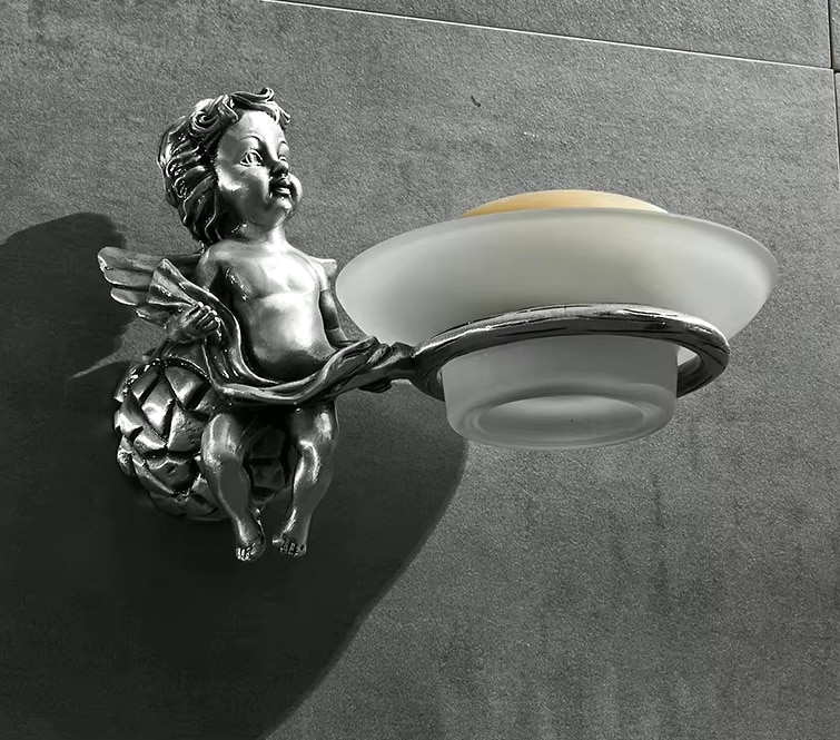 Silver Angel Soap Dish  -  Bathroom Accessories