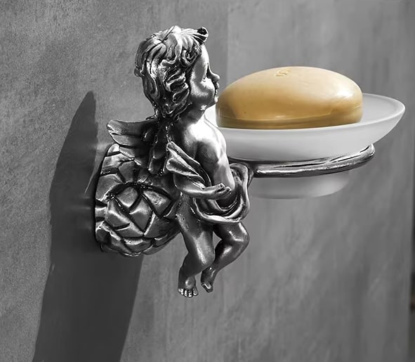 Silver Angel Soap Dish  -  Bathroom Accessories