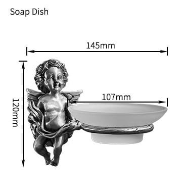 Silver Angel Soap Dish  -  Bathroom Accessories