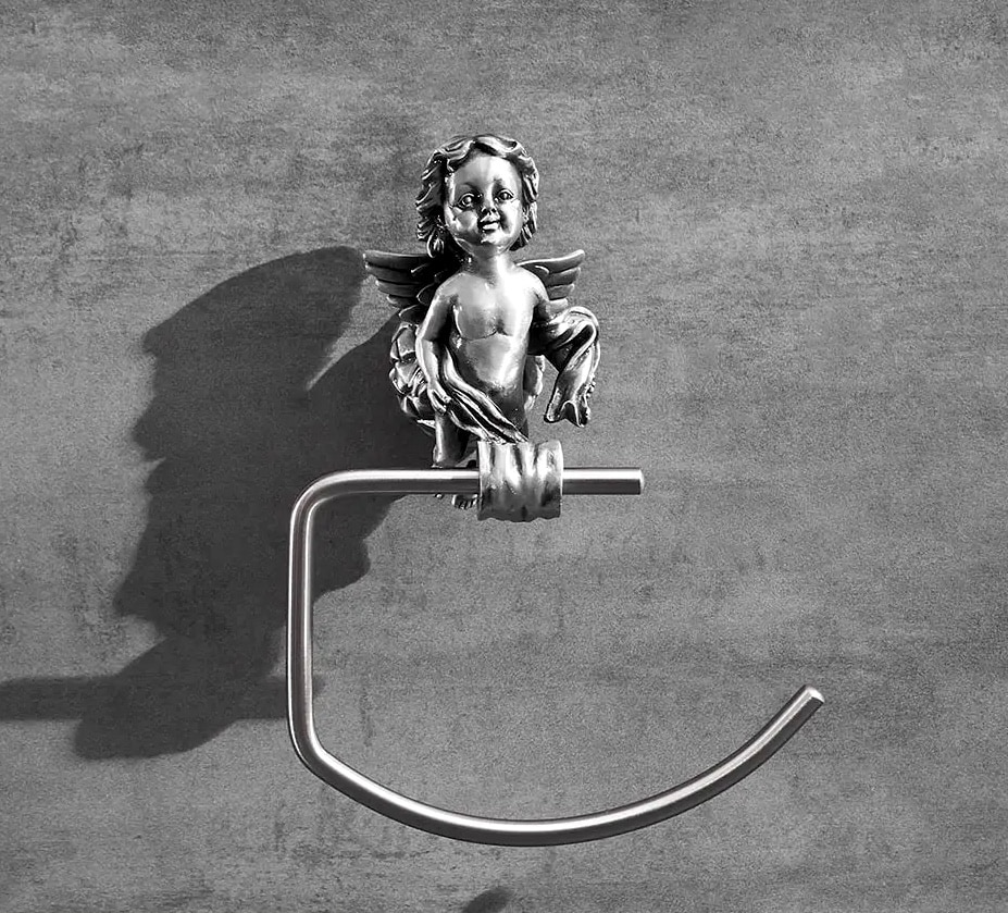 Silver Angel Towel Ring  -  Bathroom Accessories