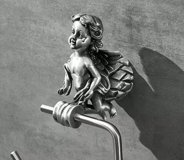 Silver Angel Towel Ring  -  Bathroom Accessories
