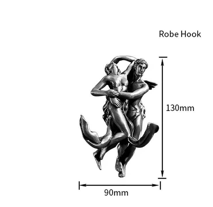 Silver “Lovers” Robe Hook  -  Bathroom Accessories