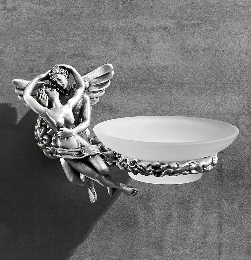 Silver “Lovers” Soap Dish  -  Bathroom Accessories