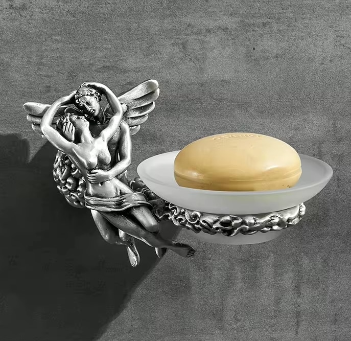 Silver “Lovers” Soap Dish  -  Bathroom Accessories