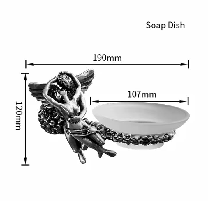 Silver “Lovers” Soap Dish  -  Bathroom Accessories