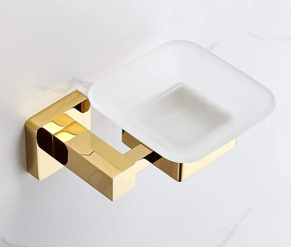 Opulence Royal Wall-Mounted Soap Dish  -  Gold Bathroom Accessories