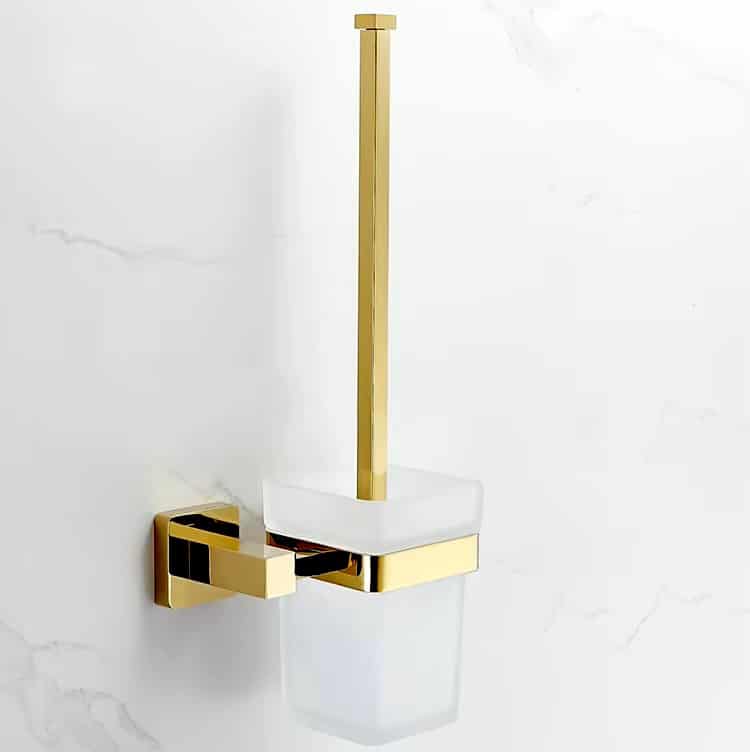 Opulence Royal Wall-Mounted Toilet Brush  -  Gold Bathroom Accessories