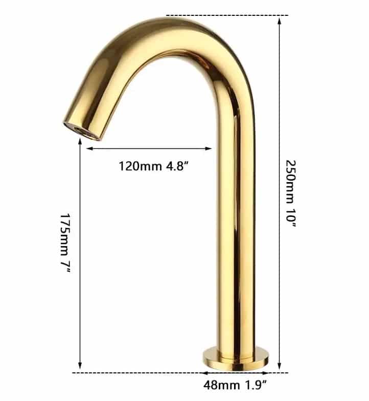 LuxeTouch Gold Touch-Free Sensor Faucet  -  Gold Water Taps & Faucets
