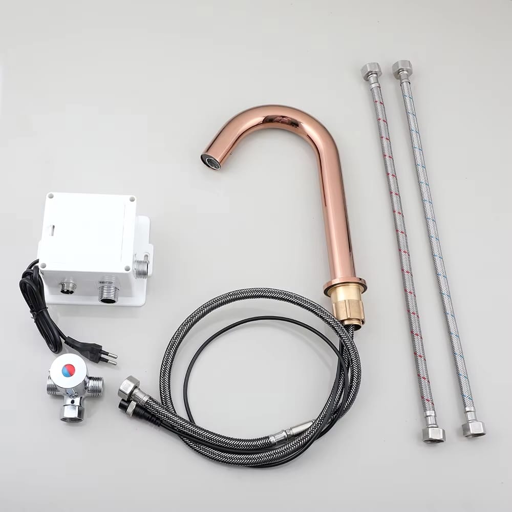 LuxeTouch Rose Gold Touch-Free Sensor Faucet  -  Gold Water Taps & Faucets