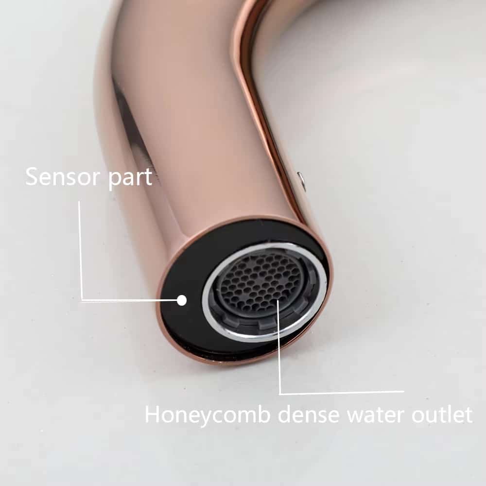 LuxeTouch Rose Gold Touch-Free Sensor Faucet  -  Gold Water Taps & Faucets