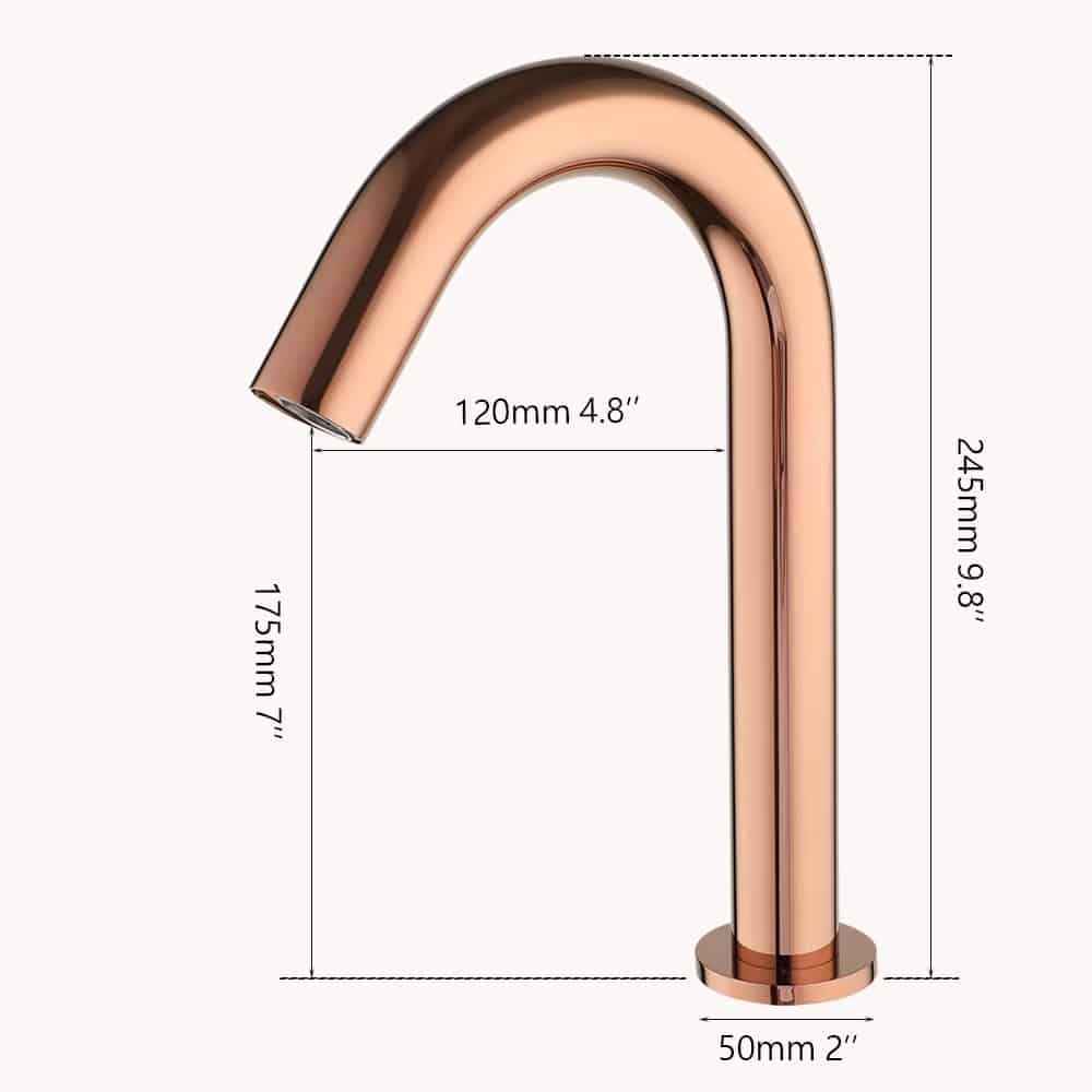 LuxeTouch Rose Gold Touch-Free Sensor Faucet  -  Gold Water Taps & Faucets