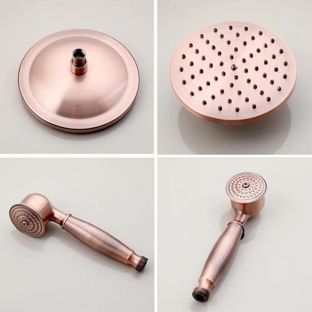 Luxury Brushed Rose Gold Shower Set  -  Shower Sets & Bathtub Faucets