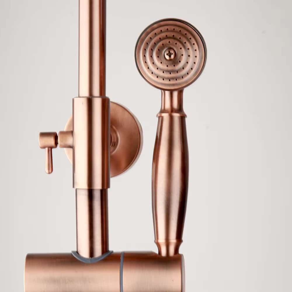 Luxury Brushed Rose Gold Shower Set  -  Shower Sets & Bathtub Faucets