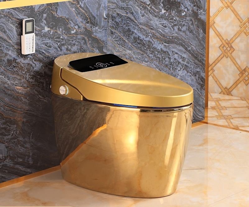 LuxeGold Modern Smart Toilet  -  Gold Toilets