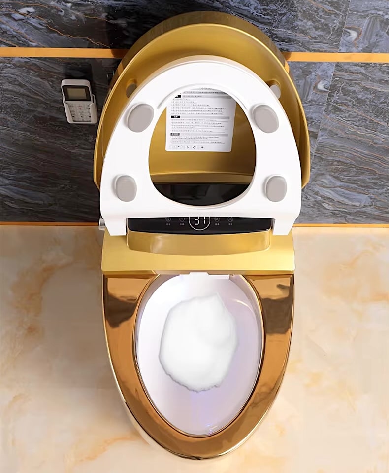 LuxeGold Modern Smart Toilet  -  Gold Toilets