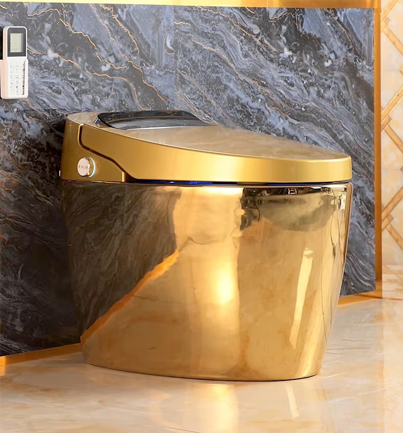 LuxeGold Modern Smart Toilet  -  Gold Toilets
