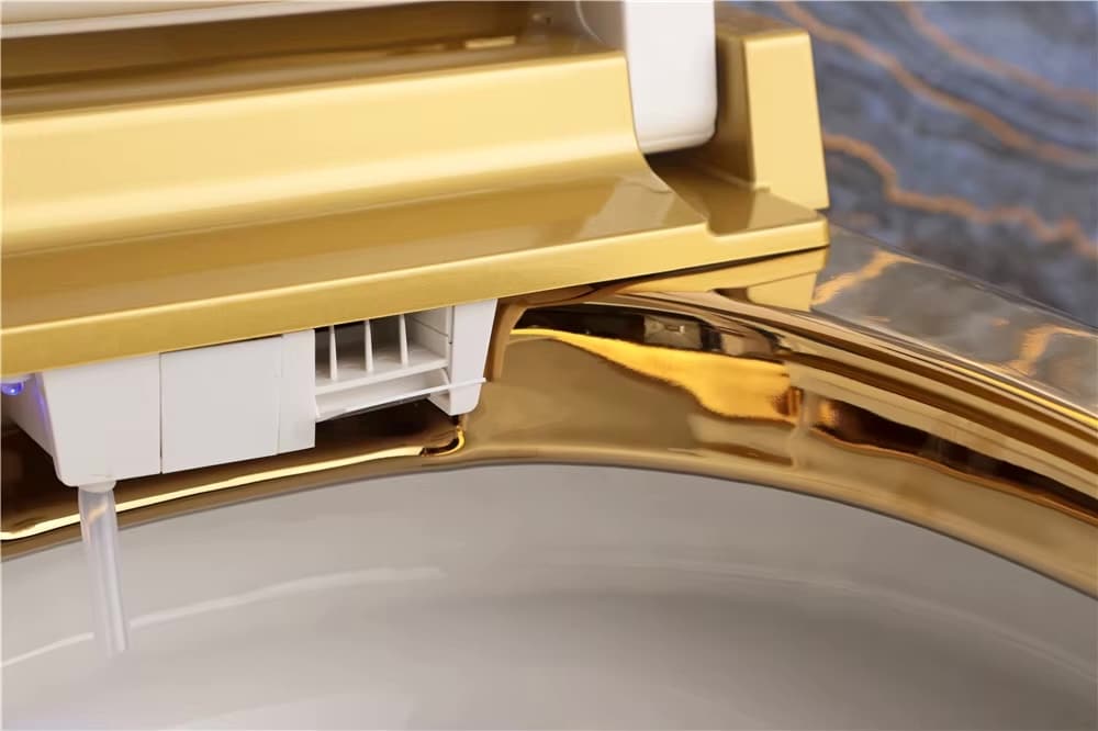 Luxury Gold Smart Toilet with Diamonds Pattern  -  Gold Toilets