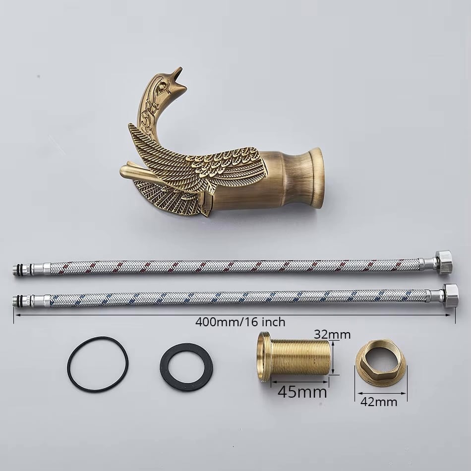 Antique Bronze Swan Faucet  -  Antique Bronze Water Taps & Faucets