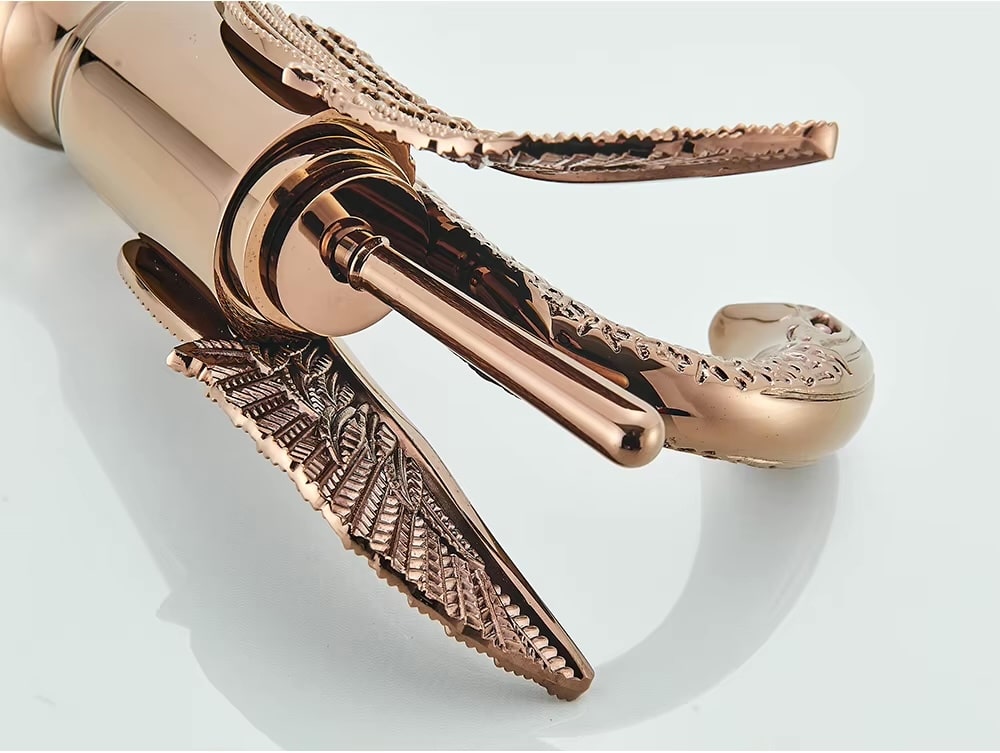 Rose Gold Swan Faucet  -  Gold Water Taps & Faucets