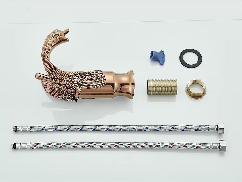 Rose Gold Swan Faucet  -  Gold Water Taps & Faucets