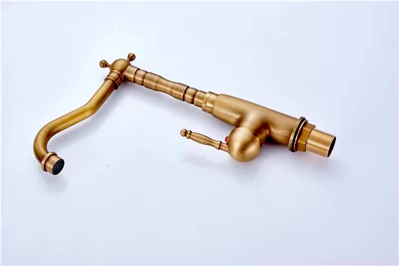 Vintage Antique Bronze Single Handle Bathroom Faucet  -  Antique Bronze Water Taps & Faucets