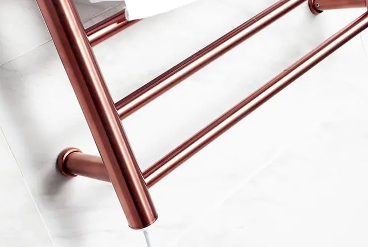 Modern Electric Rose Gold Towel Rack Heater  -  Bathroom Accessories