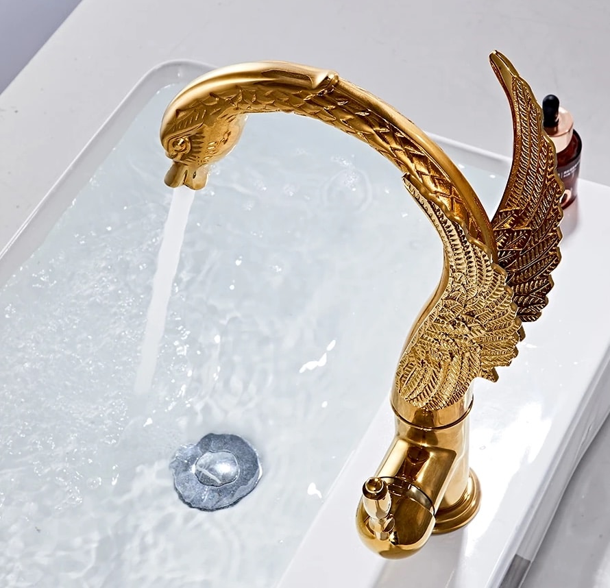 Luxury Gold Swan Faucet  -  Water Taps & Faucets