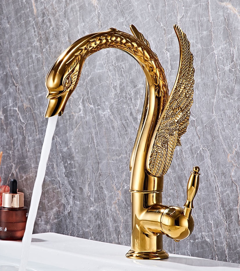 Luxury Gold Swan Faucet  -  Water Taps & Faucets