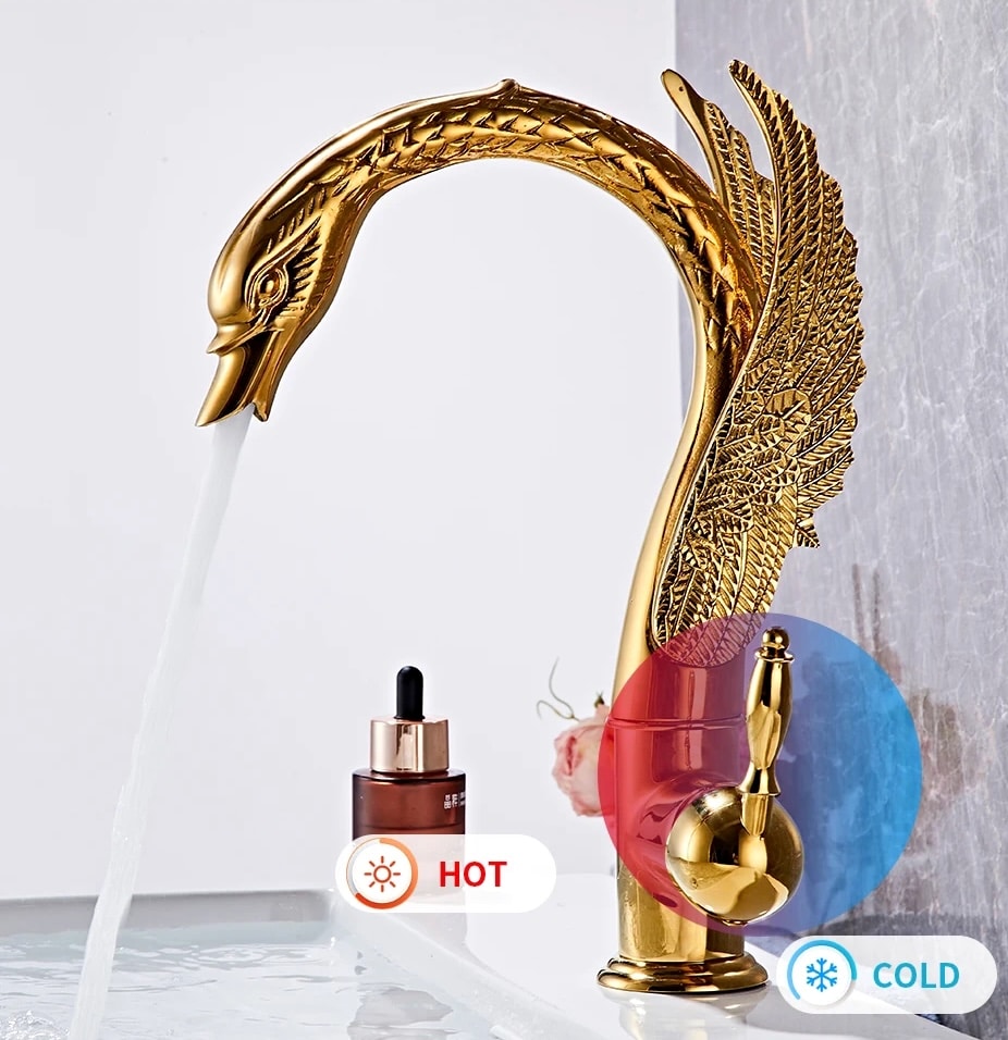 Luxury Gold Swan Faucet  -  Water Taps & Faucets